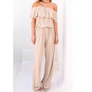 NWT Sabo Skirt  Beige Jumpsuit- Size L